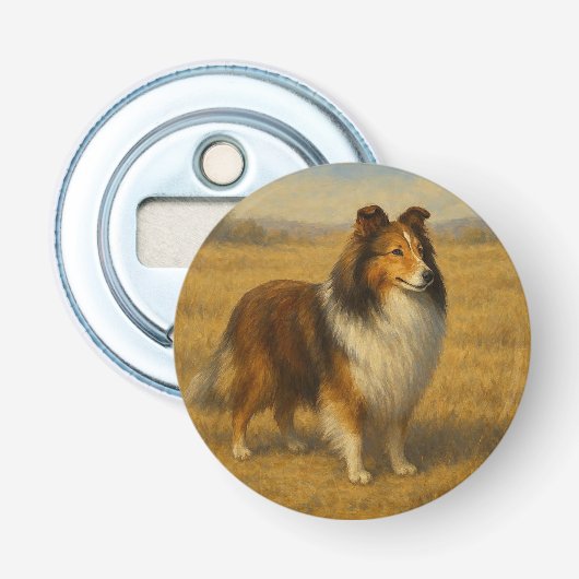 Shetland Sheepdog Flaschenöffner (Vorderseite)