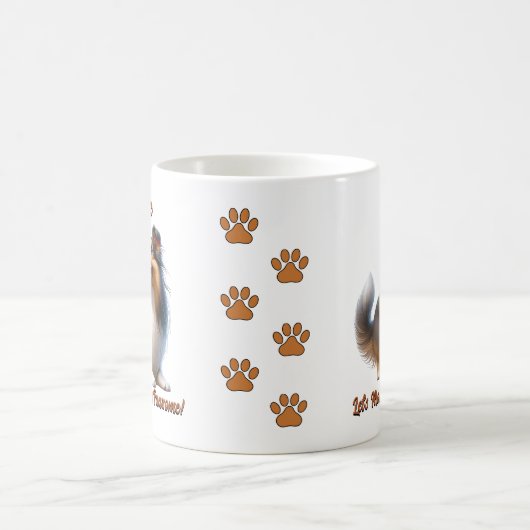 Shetland Sheepdog - Fügen Sie den Namen des Hundes Kaffeetasse (Mittel)