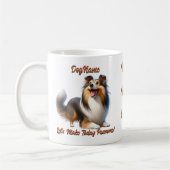 Shetland Sheepdog - Fügen Sie den Namen des Hundes Kaffeetasse (Links)