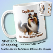 Shetland Sheepdog - Fügen Sie den Namen des Hundes Kaffeetasse