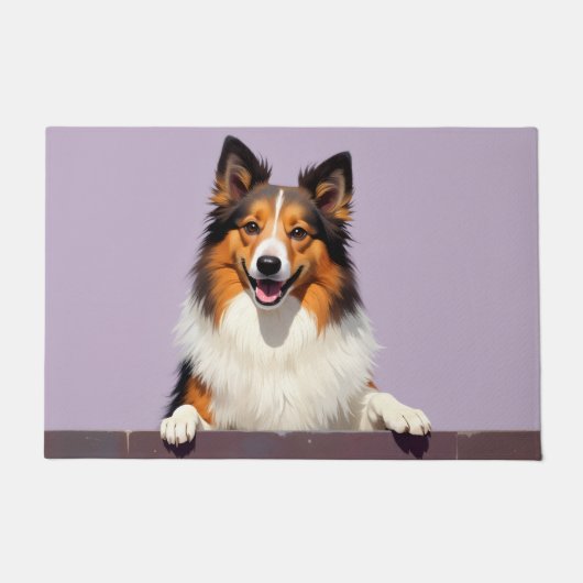 Shetland Sheepdog Fußmatte Kunst (Vorderseite)