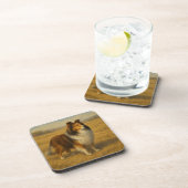 Shetland Sheepdog Getränkeuntersetzer (Rechte Seite)