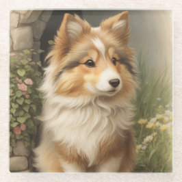 Shetland Sheepdog Glasuntersetzer