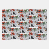 Shetland Sheepdog glaubt Weihnachten Geschenkpapier Set (Vorderseite)