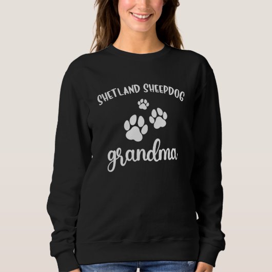 Shetland Sheepdog Grandma Cute Dog Sheltie Sweatshirt (Vorderseite)