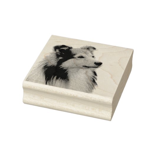 Shetland Sheepdog Gummistempel (Stempel)