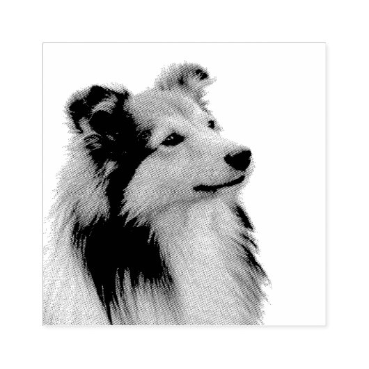 Shetland Sheepdog Gummistempel (Prägung)