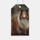 Shetland Sheepdog Halloween Beängstigend Geschenkanhänger (Vorderseite)