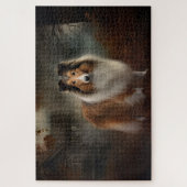 Shetland Sheepdog Halloween Beängstigend Puzzle (Vertikal)