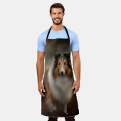 Shetland Sheepdog Halloween Beängstigend Schürze (Getragen)
