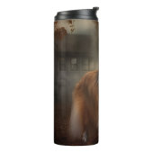 Shetland Sheepdog Halloween Beängstigend Thermosbecher (Nach links gedreht)
