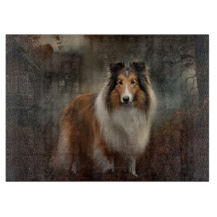 Shetland Sheepdog Halloween Gruselig Schneidebrett