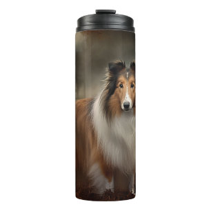 Shetland Sheepdog Halloween Gruselig Thermosbecher
