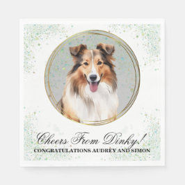 Shetland Sheepdog Hochzeit von Napkins mit Hunden- Serviette