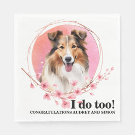 Shetland Sheepdog Hochzeit von Napkins mit Hunden- Serviette
