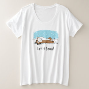 Shetland Sheepdog Holiday Snow Dog Sheltie Lover Große Größe T-Shirt