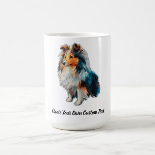 Shetland Sheepdog Hund Erstellen Sie Ihren Eigener Kaffeetasse