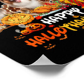 Shetland Sheepdog Hund Happy Halloween Erntedank Poster (Ecke)