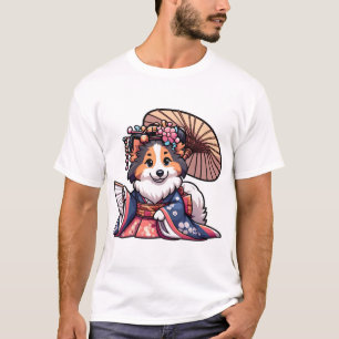 Shetland Sheepdog Hund Kimono   T-Shirt