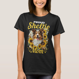 Shetland Sheepdog Hund Sheltie Sonnenblumen T-Shirt