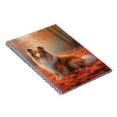 Shetland Sheepdog im Herbst Leaves Fall Inspiriert Notizblock (Rechte Seite)
