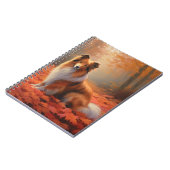 Shetland Sheepdog im Herbst Leaves Fall Inspiriert Notizblock (Linke Seite)
