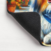 Shetland Sheepdog in Hütte Garden Scene Mousepad (Ecke)