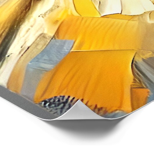 Shetland Sheepdog in Hütte Garden Scene Poster (Ecke)