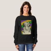 Shetland Sheepdog Jester Mardi Gras Dog Mom or Dad Sweatshirt (Vorne ganz)