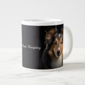 Shetland Sheepdog Jumbo-Tasse (Vorderseite Rechts)