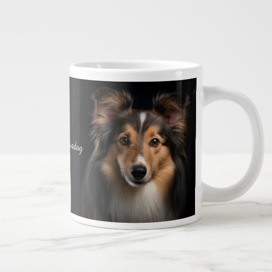 Shetland Sheepdog Jumbo-Tasse (Rechts)