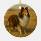 Shetland Sheepdog Keramik Ornament (Hinten)