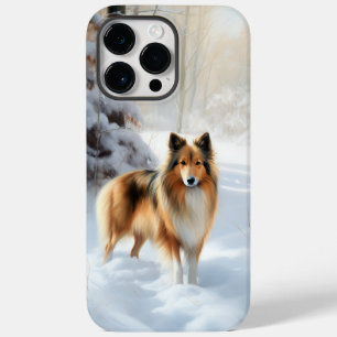 Shetland Sheepdog Lass es schneien Weihnachten Case-Mate iPhone 14 Pro Max Hülle