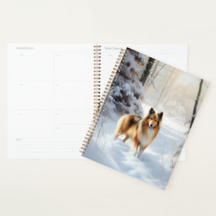 Shetland Sheepdog Lass es schneien Weihnachten Planer