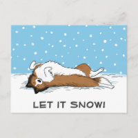 Shetland Sheepdog Lass es Snow Sheltie Dog Holiday