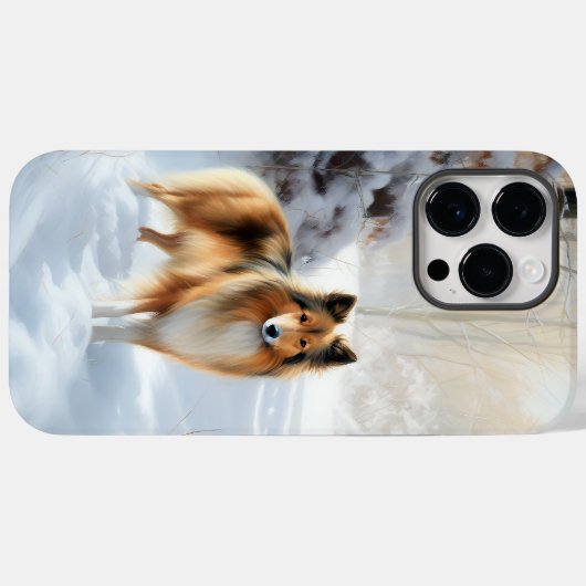 Shetland Sheepdog lässt es Weihnachten Case-Mate iPhone Hülle (Rückseite (Horizontal))