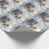 Shetland Sheepdog lässt es Weihnachten Geschenkpapier (Ecke)