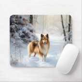 Shetland Sheepdog lässt es Weihnachten Mousepad (Mit Mouse)
