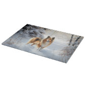 Shetland Sheepdog lässt es Weihnachten Schneidebrett (Ecke)