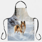 Shetland Sheepdog lässt es Weihnachten Schürze (Vorderseite)
