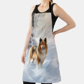 Shetland Sheepdog lässt es Weihnachten Schürze (InSitu)