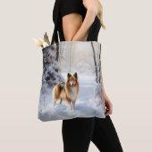Shetland Sheepdog lässt es Weihnachten Tasche (Von Nahem)