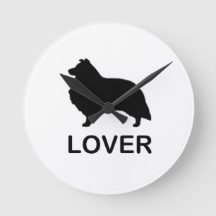Shetland Sheepdog Liebhaber Runde Wanduhr
