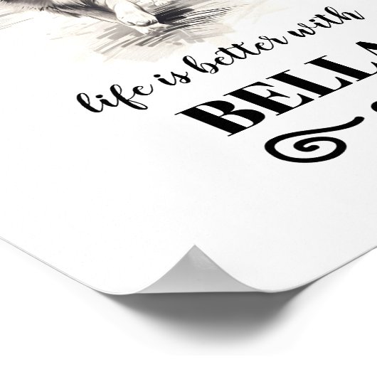 Shetland Sheepdog Life ist besser Custom Dog Name Poster (Ecke)