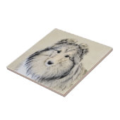 Shetland Sheepdog Malerei - Niedliche Original Hun Fliese (Seite)