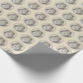 Shetland Sheepdog Malerei - Niedliche Original Hun Geschenkpapier (Ecke)