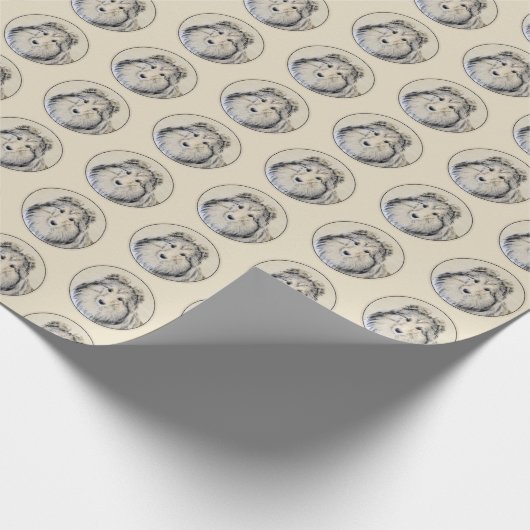Shetland Sheepdog Malerei - Niedliche Original Hun Geschenkpapier (Ecke)