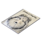 Shetland Sheepdog Malerei - Niedliche Original Hun Notizblock (Linke Seite)