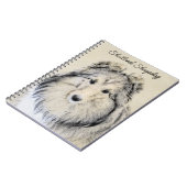 Shetland Sheepdog Malerei - Niedliche Original Hun Notizblock (Linke Seite)