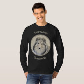 Shetland Sheepdog Malerei - Niedliche Original Hun T-Shirt (Vorne ganz)